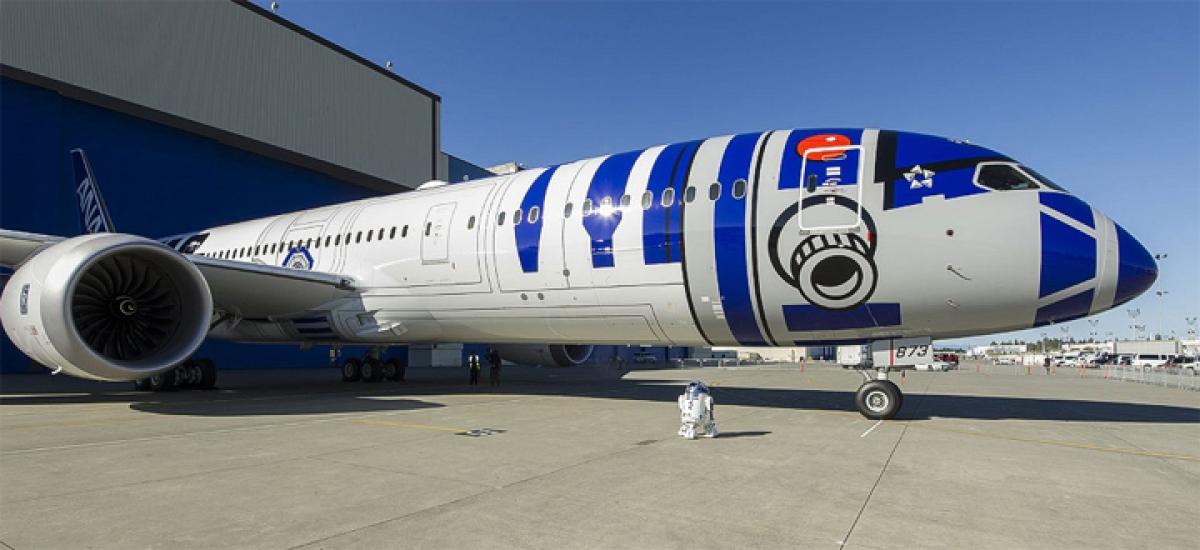 This R2D2 plane is your ride